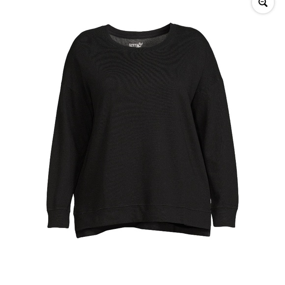 🆕Terra & Sky Women's Plus Size FrenchTerry Sweatshirt - Picture 1 of 8